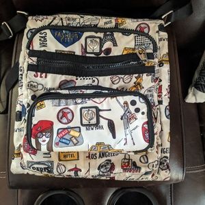 Brighton crossbody bag travel theme